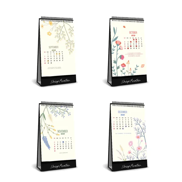 Table_Top_Desk_Standing_Calendar_2025_Desk_Calendar_2025_Table_Calendar_2025_Home_And_Office_Calendar_2025_Wild_Flower_Vector_Pattern_Standing_Calendar_2025_Size_5.5"_X_9"_Inch