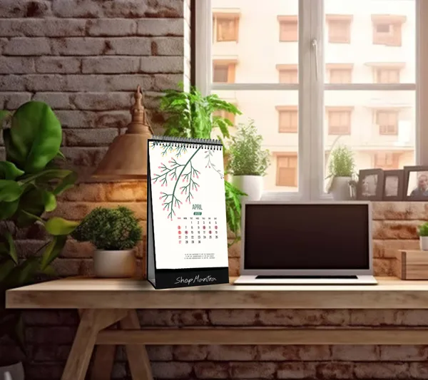 Table_Top_Desk_Standing_Calendar_2025_Desk_Calendar_2025_Table_Calendar_2025_Home_And_Office_Calendar_2025_Wild_Flower_Vector_Pattern_Standing_Calendar_2025_Size_5.5"_X_9"_Inch