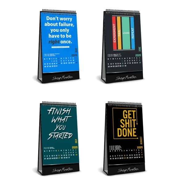 Table_Top_Desk_Standing_Calendar_2025_Desk_Calendar_2025_Table_Calendar_2025_Home_And_Office_Calendar_2025_Startup_Motivational_Quotes_Desk_Calendar_2025_Size_5.5"_X_9"_Inch