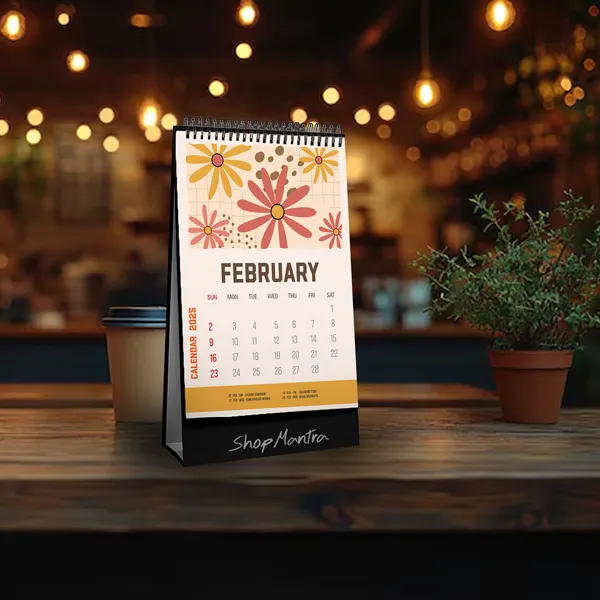 Table_Top_Desk_Standing_Calendar_2025_Desk_Calendar_2025_Table_Calendar_2025_Home_And_Office_Calendar_2025_Floral_Desk_Calendar_2025_Size_5.5"_X_9"_Inch