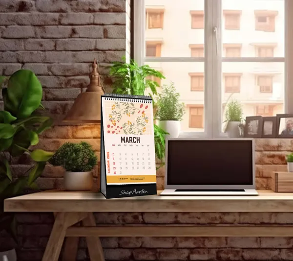 Table_Top_Desk_Standing_Calendar_2025_Desk_Calendar_2025_Table_Calendar_2025_Home_And_Office_Calendar_2025_Floral_Desk_Calendar_2025_Size_5.5"_X_9"_Inch