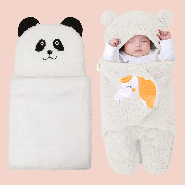 Hooded wrapper newborn baby on sale
