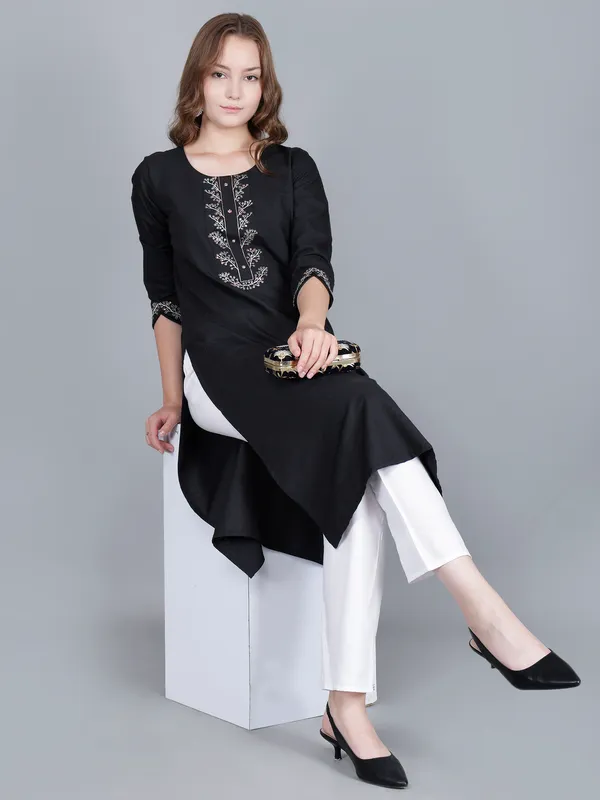Black_Cotton_kurti_