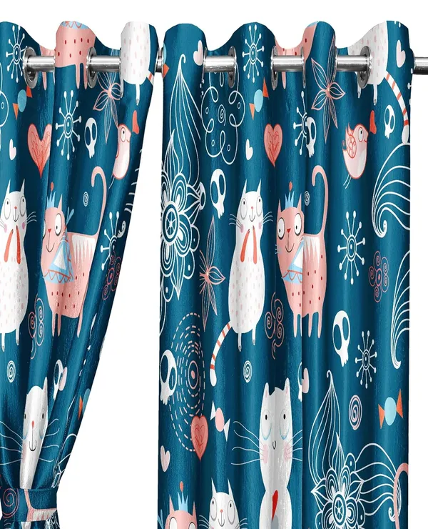 Pack_Of_2-_Polyester_piece_Green_Cats_printed_Heavy__European_semi_transparent_Curtains_Grommet_Curtain?for?Living?Room