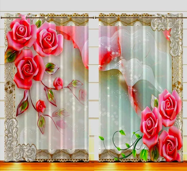 Pack_Of_2-_Polyester_piece_Pink_printed_Heavy__European_semi_transparent_Curtains_Grommet_Curtain?for?Living?Room