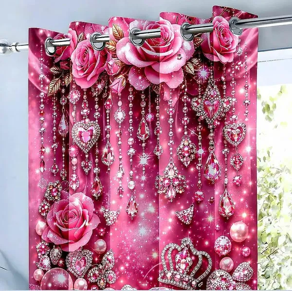 High_Quality_3D_Digital_Print_Eyelet_Curtain_for_Home_&_Office_|_Premium_Polyester_Door/Window_Curtain_|_Modern_Stylish_Floral_Abstract_Room_Decor❤️