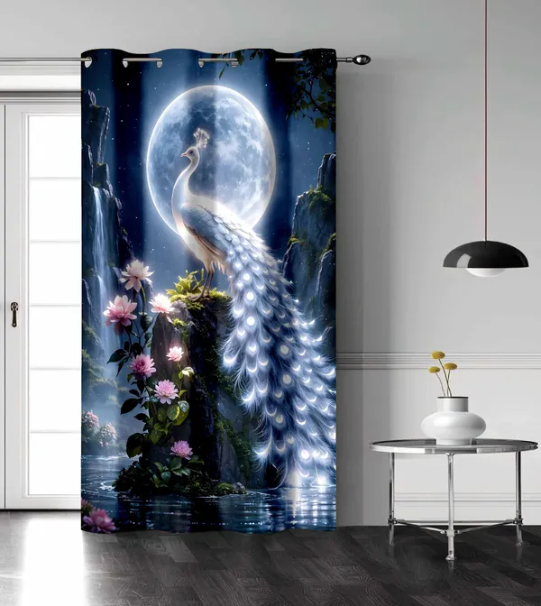 PACK_OF_-2_High_Quality_3D_Digital_Print_Eyelet_Curtain_for_Home_&_Office_|_Premium_Polyester_Door/Window_Curtain_|_Modern_Stylish_Floral_Abstract_Room_Decor❤️