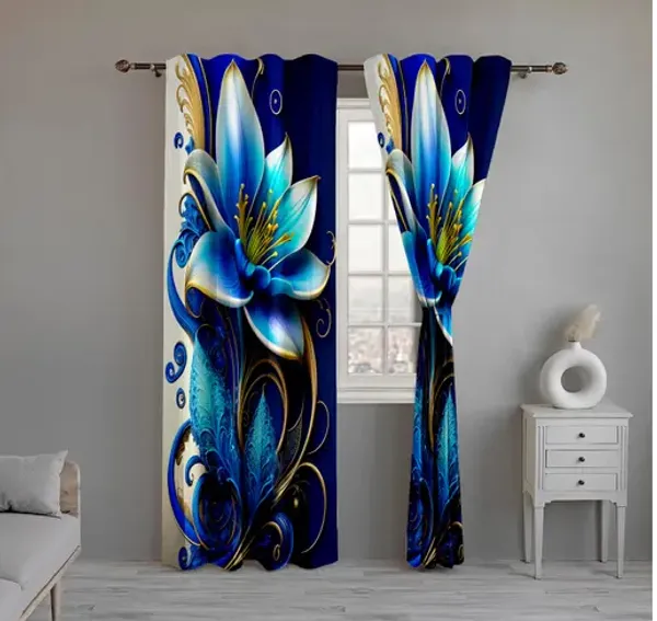 Pack_Of_2-_Polyester_piece_Cream_Flower_print_Heavy__European_semi_transparent_Curtains_Grommet_Curtain?for?Living?Room