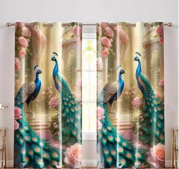 Pack_Of_2-_Polyester_piece_Cream_peacock__print_Heavy__European_semi_transparent_Curtains_Grommet_Curtain?for?Living?Room