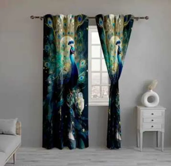 Pack_Of_2-_Polyester_piece_Grey_and_yellow_printed_Heavy__European_semi_transparent_Curtains_Grommet_Curtain?for?Living?Room