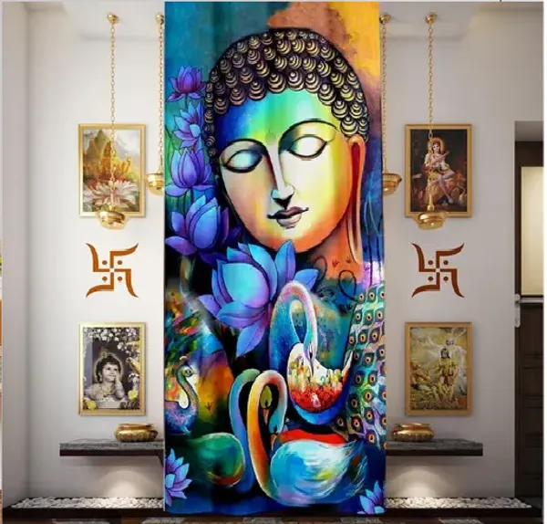Pack_Of_2-_Polyester_piece_Peacock_printed_Heavy__European_semi_transparent_Curtains_Grommet_Curtain?for?Living?Room