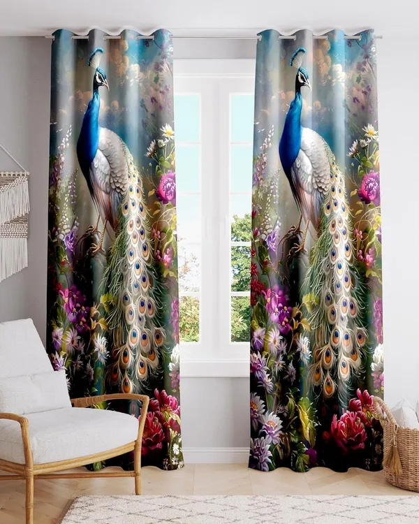 Pack_Of_2-_Polyester_piece_Peacock_printed_Heavy__European_semi_transparent_Curtains_Grommet_Curtain?for?Living?Room