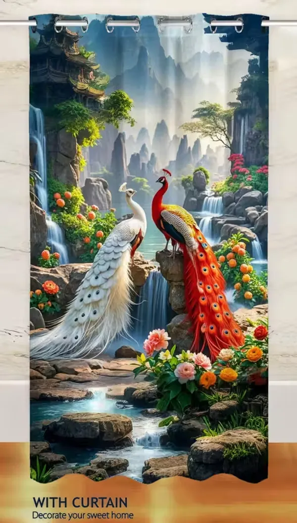 Pack_Of_2-_Polyester_piece_peacock_digital__printed_Heavy__European_semi_transparent_Curtains_Grommet_Curtain?for?Living?Room