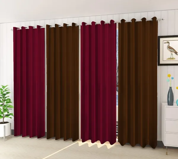 Pack_Of_4-_Polyester_solid_piece_Heavy__European_semi_transparent_Curtains_Grommet_Curtain?for?Living?Room