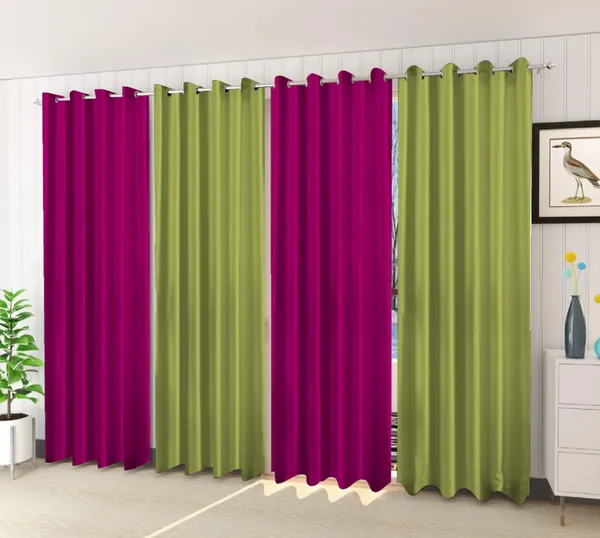 Pack_Of_4-_Polyester_solid_piece_Heavy__European_semi_transparent_Curtains_Grommet_Curtain?for?Living?Room