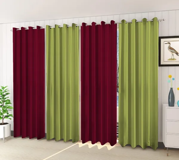 Pack_Of_4-_Polyester_solid_piece_Heavy__European_semi_transparent_Curtains_Grommet_Curtain?for?Living?Room
