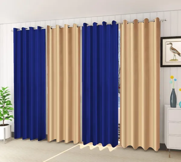 Pack_Of_4-_Polyester_solid_piece_Heavy__European_semi_transparent_Curtains_Grommet_Curtain?for?Living?Room