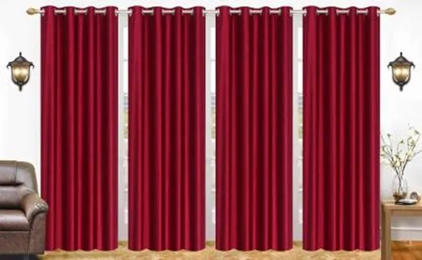 Pack_Of_4-_Polyester_solid_piece_Heavy__European_semi_transparent_Curtains_Grommet_Curtain?for?Living?Room