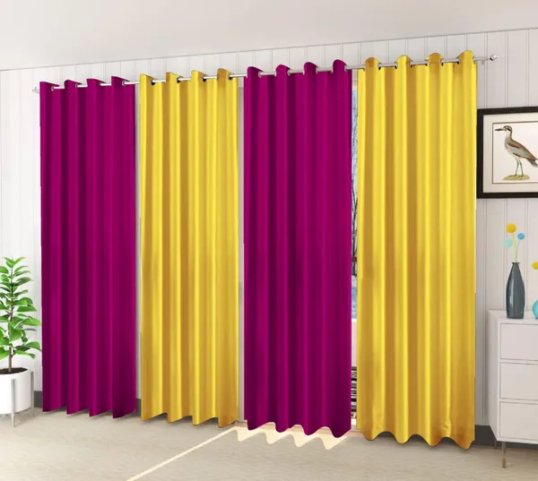 Pack_Of_4-_Polyester_solid_piece_Heavy__European_semi_transparent_Curtains_Grommet_Curtain?for?Living?Room