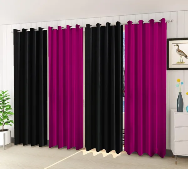 Pack_Of_4-_Polyester_solid_piece_Heavy__European_semi_transparent_Curtains_Grommet_Curtain?for?Living?Room