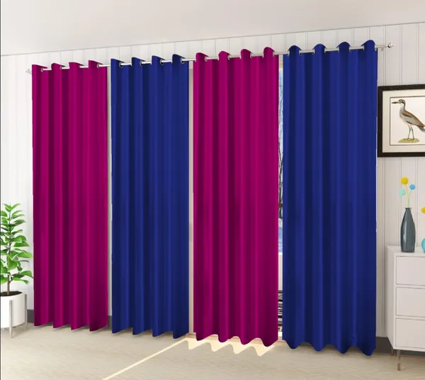 Pack_Of_4-_Polyester_solid_piece_Heavy__European_semi_transparent_Curtains_Grommet_Curtain?for?Living?Room