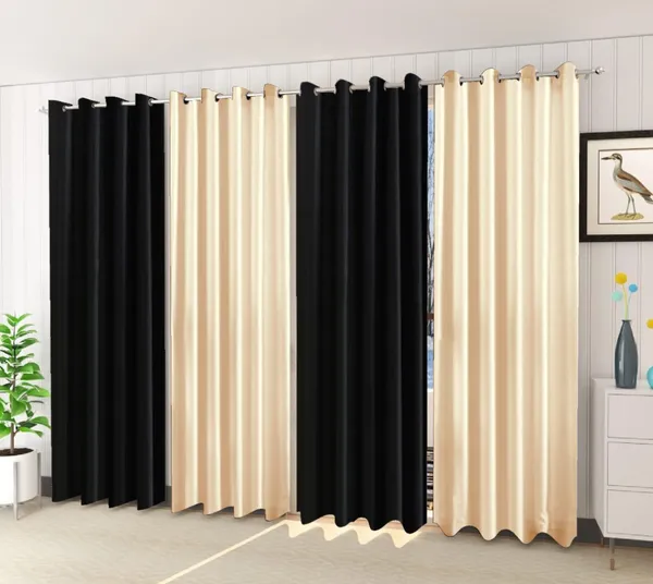 Pack_Of_4-_Polyester_solid_piece_Heavy__European_semi_transparent_Curtains_Grommet_Curtain?for?Living?Room
