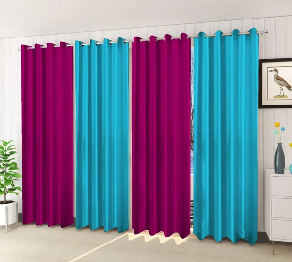 Pack_Of_4-_Polyester_solid_piece_Heavy__European_semi_transparent_Curtains_Grommet_Curtain?for?Living?Room