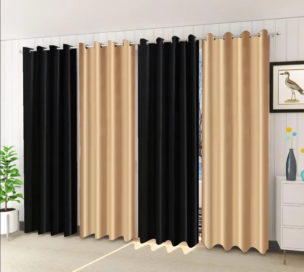 Pack_Of_4-_Polyester_solid_piece_Heavy__European_semi_transparent_Curtains_Grommet_Curtain?for?Living?Room