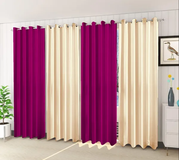 Pack_Of_4-_Polyester_solid_piece_Heavy__European_semi_transparent_Curtains_Grommet_Curtain?for?Living?Room