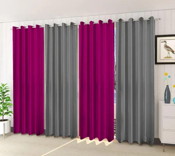 Pack_Of_4-_Polyester_solid_piece_Heavy__European_semi_transparent_Curtains_Grommet_Curtain?for?Living?Room