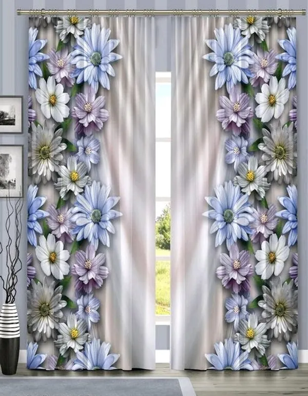 Pack_Of_2-_Polyester_piece_Grey_floral__Heavy__European_semi_transparent_Curtains_Grommet_Curtain?for?Living?Room