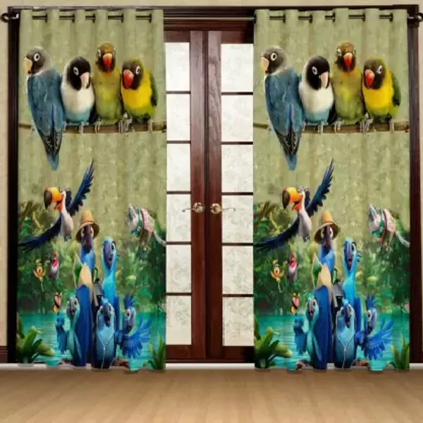 Pack_Of_2-_Polyester_piece_Parrot_printed_Heavy__European_semi_transparent_Curtains_Grommet_Curtain?for?Living?Room