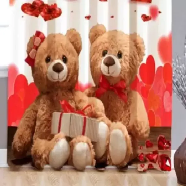 Pack_Of_2-_Polyester_piece_Red_Teddy_printed_Heavy__European_semi_transparent_Curtains_Grommet_Curtain?for?Living?Room