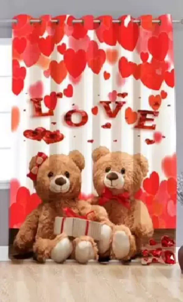 Pack_Of_2-_Polyester_piece_Red_Teddy_printed_Heavy__European_semi_transparent_Curtains_Grommet_Curtain?for?Living?Room