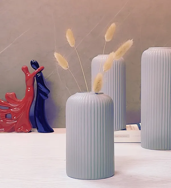 Modern_Ceramic_Flower_Vase_Grey_Matt-_6"(Small_-Without_Flower)