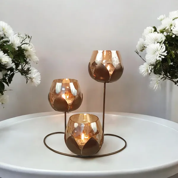 Lotus_Candle_Holder_with_3_Glass_Decorative_Items_for_Dining_Table_(Small)_|_House_Warming_Gifts_for_New_Home_|_Decorations_Items_for_Home_(Metal)