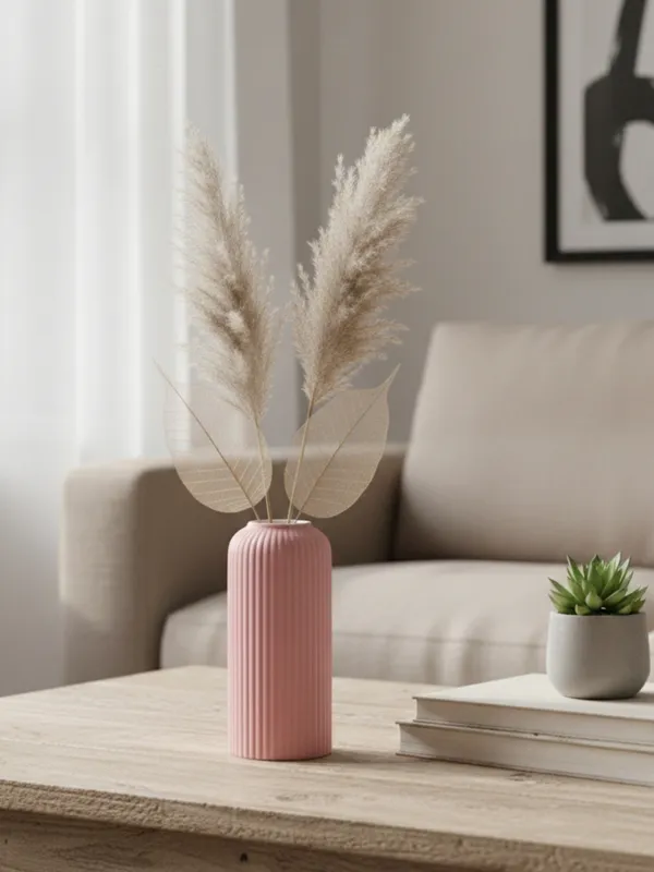 Modern_Ceramic_Flower_Vase_Pink_Matt-_6"(Small_-Without_Flower)