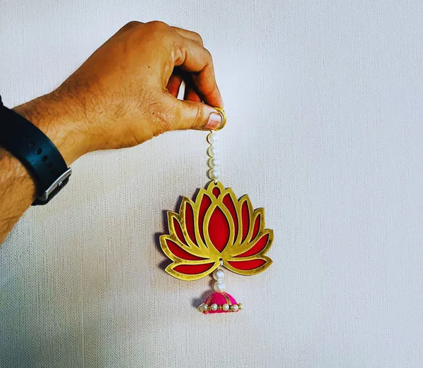 Decorative_Hanging_Lotus_with_Jhumka,_wall_decor,_Set_of_12pcs_PINK