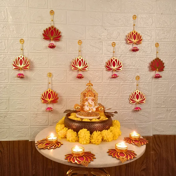 Decorative_Hanging_Lotus_with_Jhumka,_wall_decor,_Set_of_12pcs_PINK