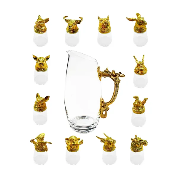 SHOT_GLASSES_SET_OF_12_PC_WITH_SERVING_PITURE_GOLD_FINISH