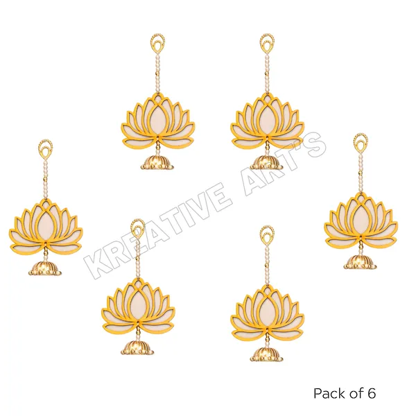 Party_Decoration_Item_-(White_-Hanging_Lotus_6pc__Lotus_Urli_Set_of_3)