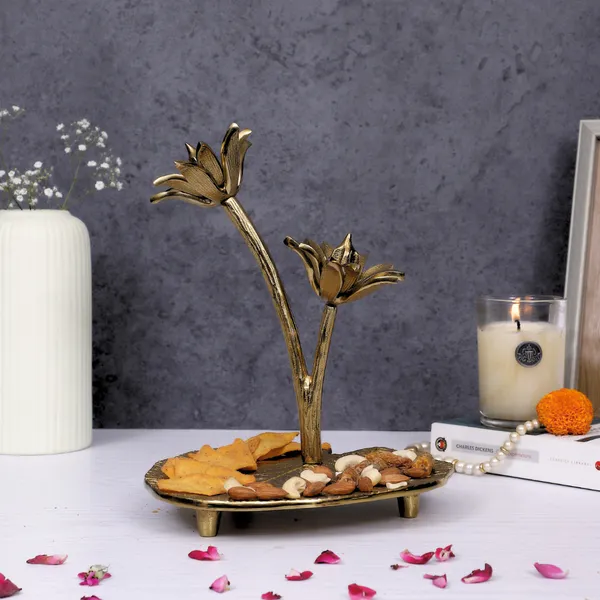 Lotus_Leaf_Snacks_Tray_Gold_pack_of_1