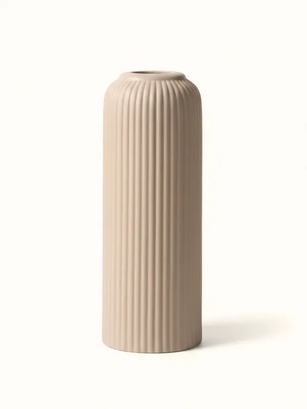 Modern_Ceramic_Flower_Vase_Beidge_Matt-10"(LARGE-Without_Flower)