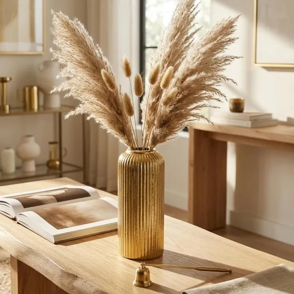Modern_Ceramic_Flower_Vase_Gold-10"(LARGE-Without_Flower)
