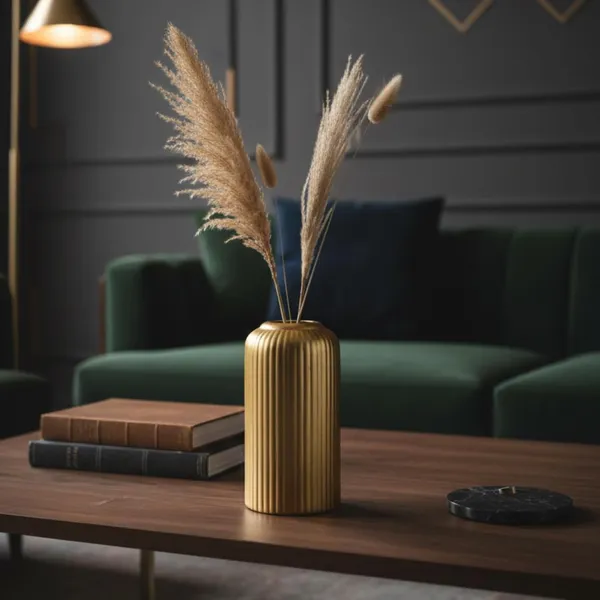 Modern_Ceramic_Flower_Vase_Gold_-_6"(Small_-Without_Flower)