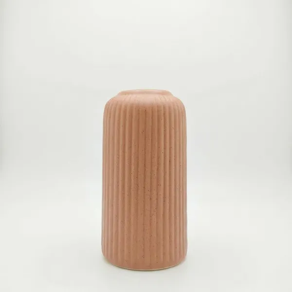 Modern_Ceramic_Flower_Vase__Tan_Beidge_-_6"(Small_-Without_Flower)
