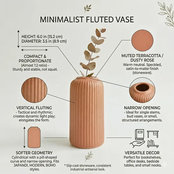 Modern_Ceramic_Flower_Vase__Tan_Beidge_-_6"(Small_-Without_Flower)