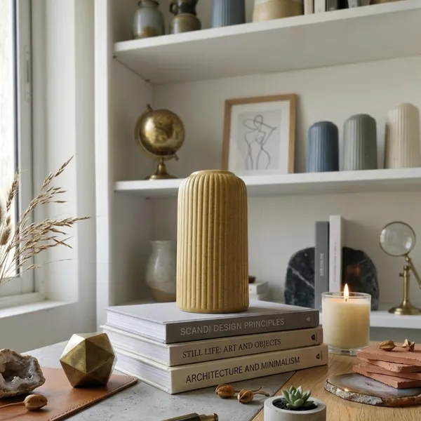 Modern_Ceramic_Flower_Vase__Text_BROWN_-_6"(Small_-Without_Flower)