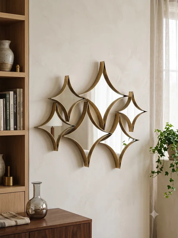 Rombus_design_Mirror_Wall_Art_set_of_6_pcs