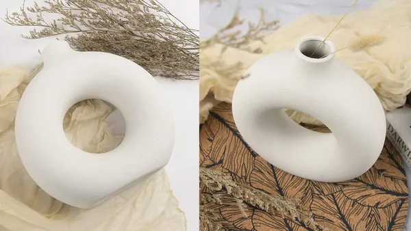 Donut_Ceramic_Vase_for_Dried_Flower-8inch_Double